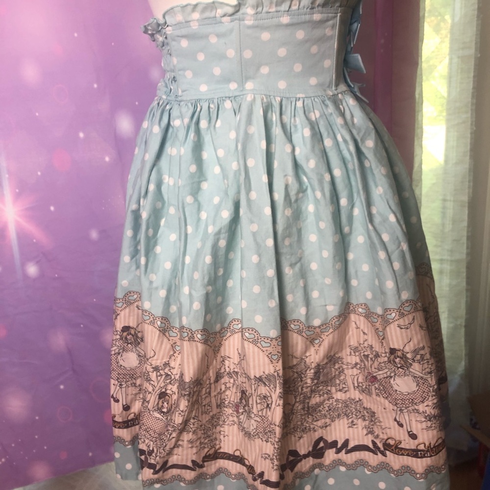 Body line NWOT gorgeous baby blue polka dot xs/s